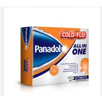 Panadol Cold + Flu All in One 24 Tablets (Made in Spain)